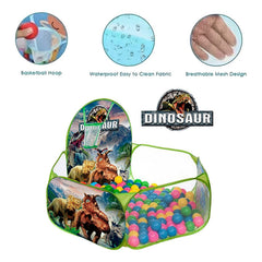 Carpa Piscina Con 100 Pelotas 120cm Niños Dinosaurio Tienda Jurásica