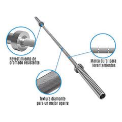 Barra Olímpica Profesional De Competición 2.20m 20kg