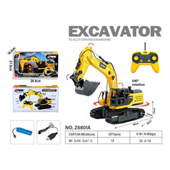 Auto A Control Excavadora Brazo Eléctrico Sonido Humo Luces