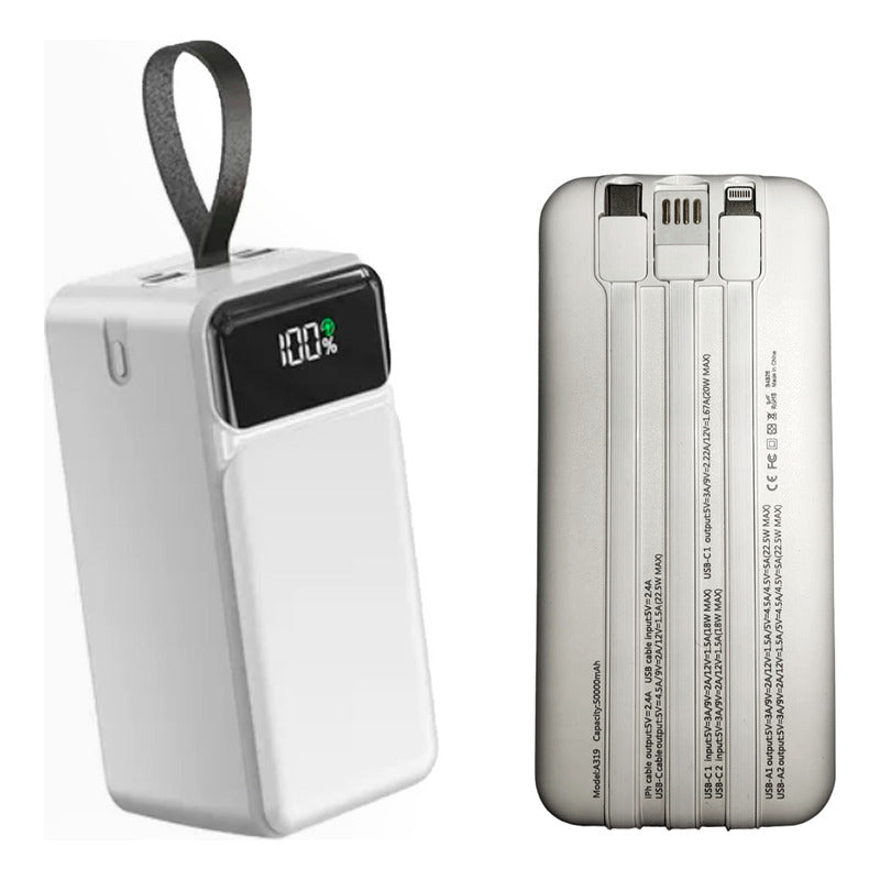 Cargador Bateria Portatil 50000mah Powerbank Multipuertos Aspor