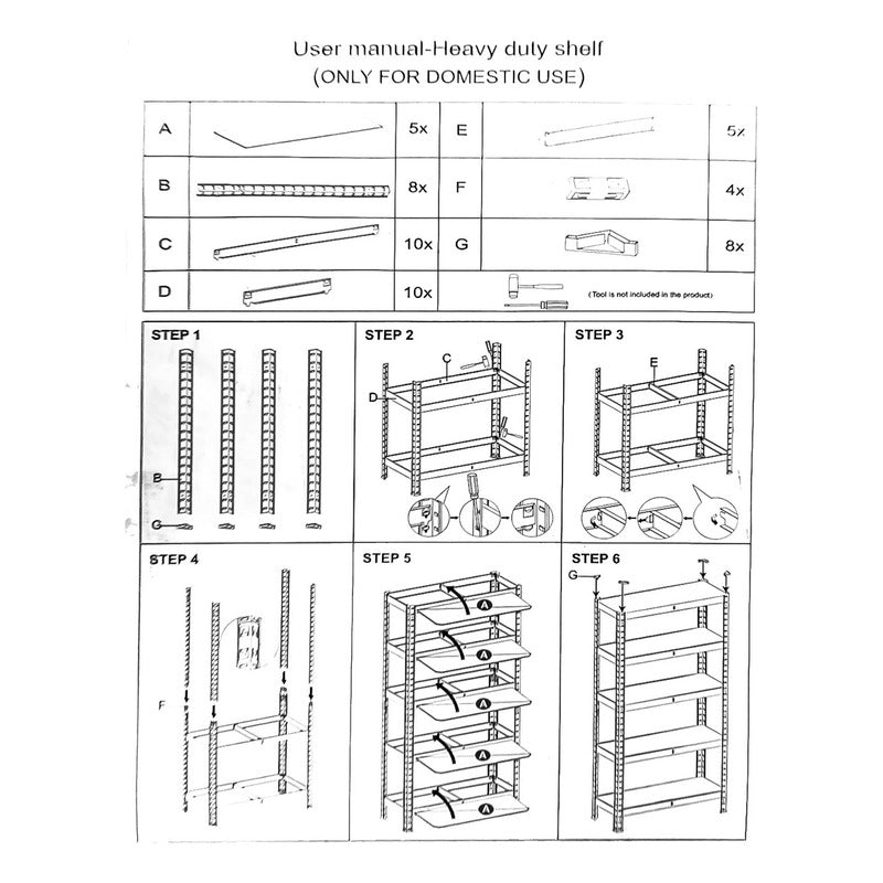 Estante Rack Metalico 180x90x40 Para Oficinas Organizador Plateado