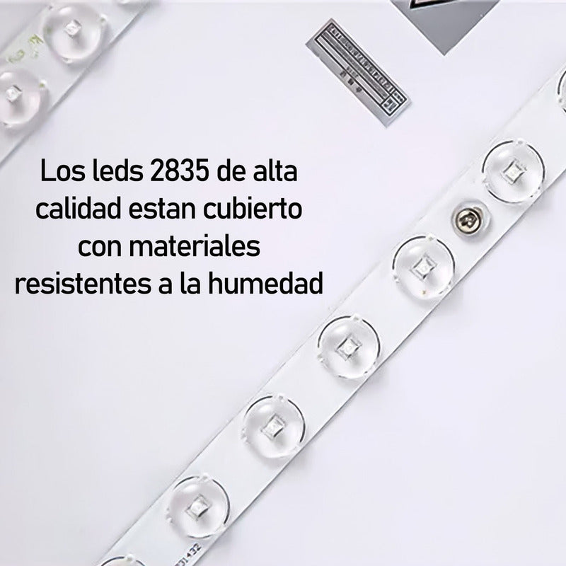 Foco Plafon Led Redondo Sobrepuesto 36w Luz Fria Madera