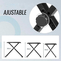Asiento Sillin Piso Taburete Para Piano Teclado Plegable Ecocuero