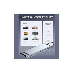 Hub Usb Tipo C 12 En 1 Docking Station Notebook Multipuerto