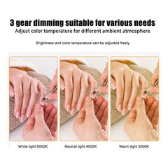 Lampara Manicure Media Luna Mesa Escritorio 50w Luz 3 Modos
