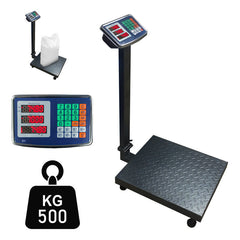 Balanza Industrial Digital 500kg Recargable con Brazo y Pantalla LED