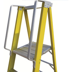 Escalera Industrial Plataforma Fibra De Vidrio 6 Peldaños