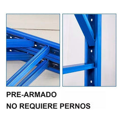 Estante Metálico Rack 150x200x50cm Sin Pernos 400kg