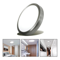 Foco Plafon Led Redondo Sobrepuesto 12w Luz Fria Niquel