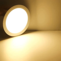 Foco Panel Plafon Led Embutido Redondo 18w Luz Blanca Calida