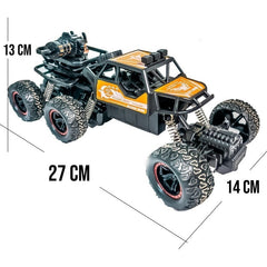 Auto A Control Remoto 6 Ruedas 4x4 Con Cañón Lanzador