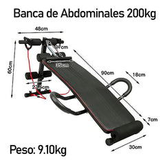 Banco De Abdominales Fitness Multifuncional Boomfit Rd-qx-07