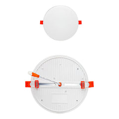 Foco Plafon Embutido 48w Sin Bordes Redondo Luz Blanca Fria