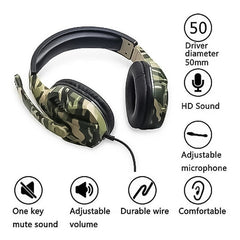 Audifonos Gamer Pc Cableado Aux 3.5mm Volumen Ajustable