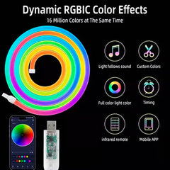 Cinta Tira Luz Led Rgb Neon Flex Bluetooth Usb 5 metros Con Control