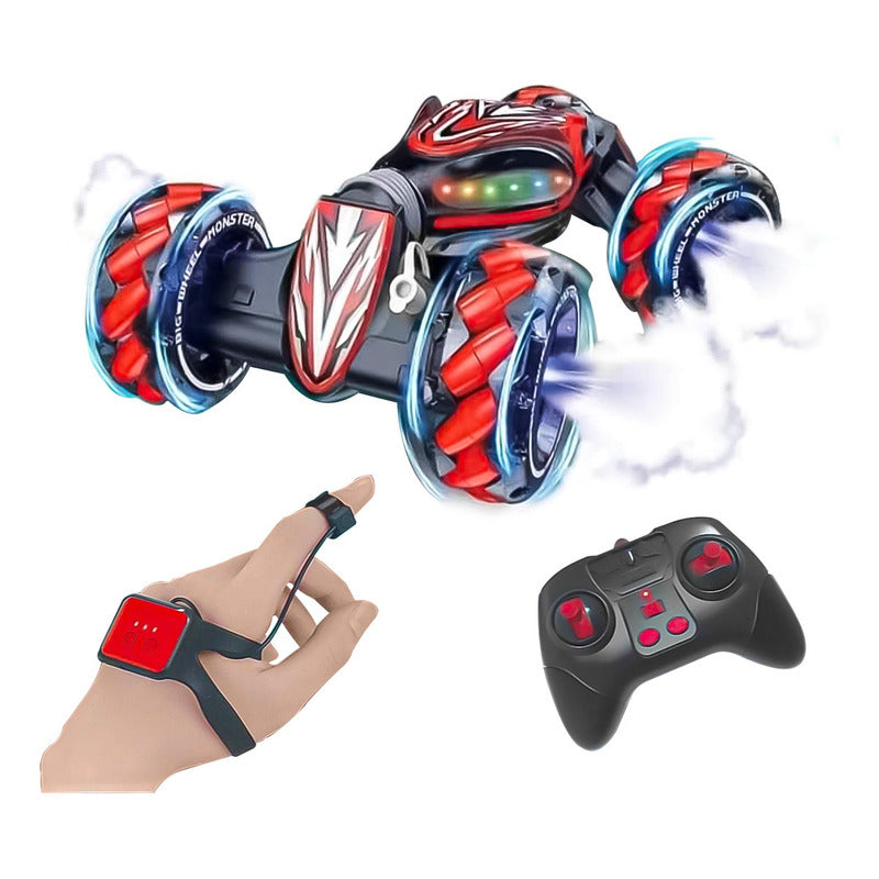 Auto Articulado a Control Remoto Ruedas Con Lanza Humo Muñeca Grande 45cm