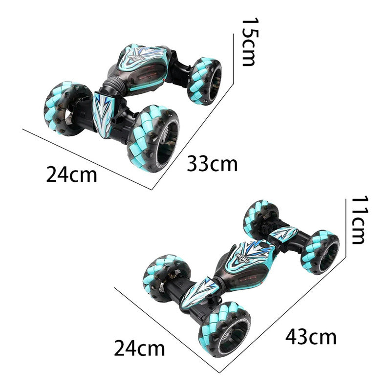 Auto Articulado a Control Remoto Ruedas Con Lanza Humo Muñeca Grande 45cm
