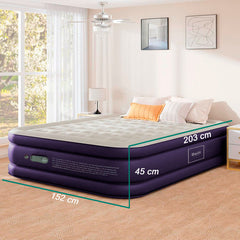 Colchon Cama Inflable Electrico Camping Glamping 2 plazas 45cm