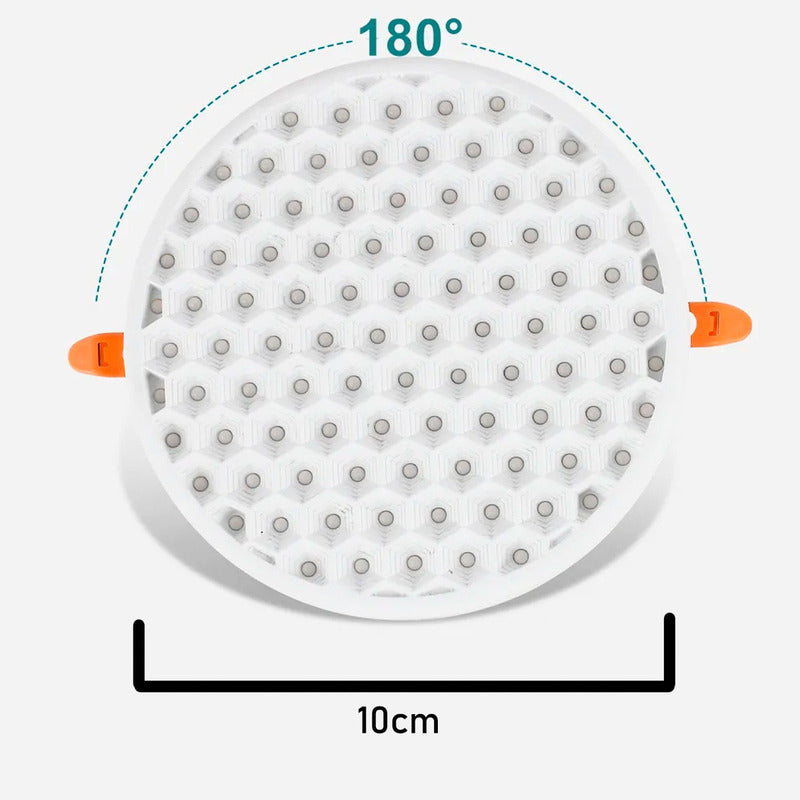 Foco Led Embutido Redondo Panel Luz Fría Blanco Abeja 9w