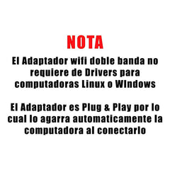 Adaptador Antena Wifi Usb Dual 5g 900mbps Alta Velocidad