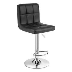 2 Silla Piso Bar Taburete Respaldo Ecocuero Altura Acolchado