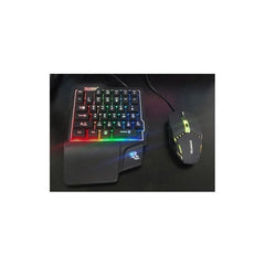 Kit Teclado Una Mano Mouse Gamer Celular Yelandar Rgb