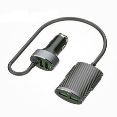 Cargador Usb Para Auto Con Alargador De 4 Puertos 1 Metro