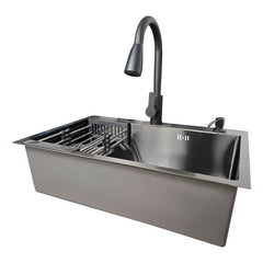 Lavaplatos 60x45cm De Acero Con Llave Dual Full Accesorios