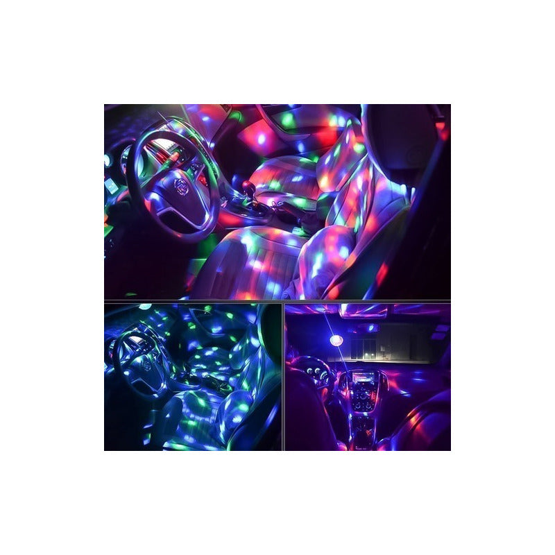 Bola Disco Led Rgb Rítmica Giratoria Luces Para Fiesta
