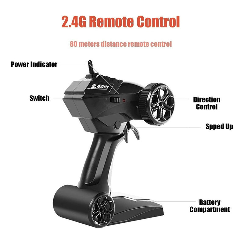 Auto A Control Remoto Todoterreno 4x4 Suspensión Velocidad 50cm