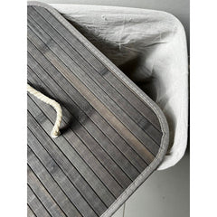 Cesto Canasto Ropa Sucia Bambu Whitmor 60 Cm Con Tapa Y Asas