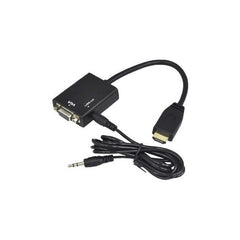Adaptador Hdmi A Vga Audio 1080p Full Hd Con Cable Auxiliar