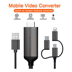 Cable A La Tv Mhl Hdmi Para iPhone Micro Usb Tipo C