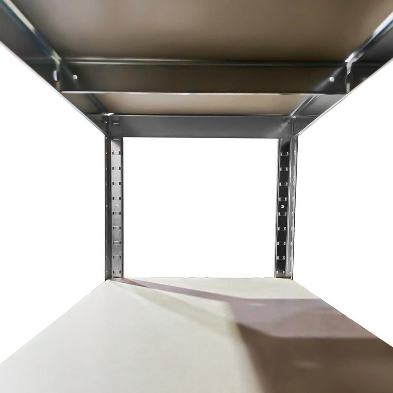 2 Estantes Rack Metalico 180x90x40 Oficina Organizador Plateado