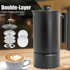 Cafetera Prensa Francesa Rite 1l Termómetro Reloj Acero Inox