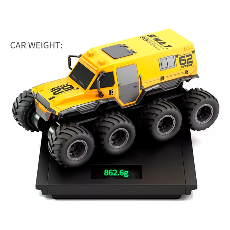 Carro Anfibio A Control Remoto Swat 8x8 2.4ghz Todo Terreno