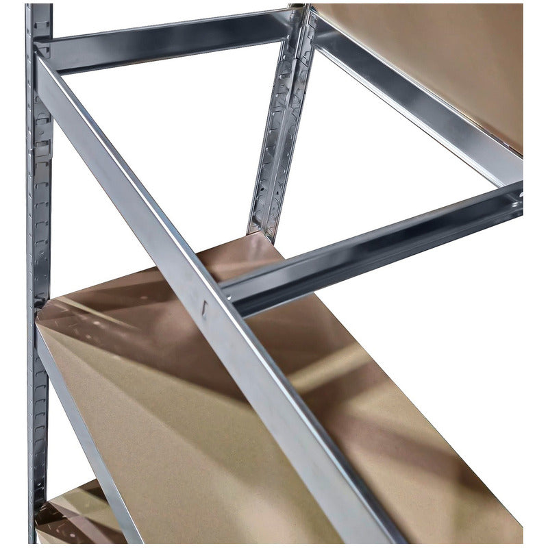 Estante Rack Metalico 180x90x40 Para Oficinas Organizador Plateado