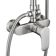 Columna De Ducha Acero Inoxidable Redondo 2 Salidas De Agua