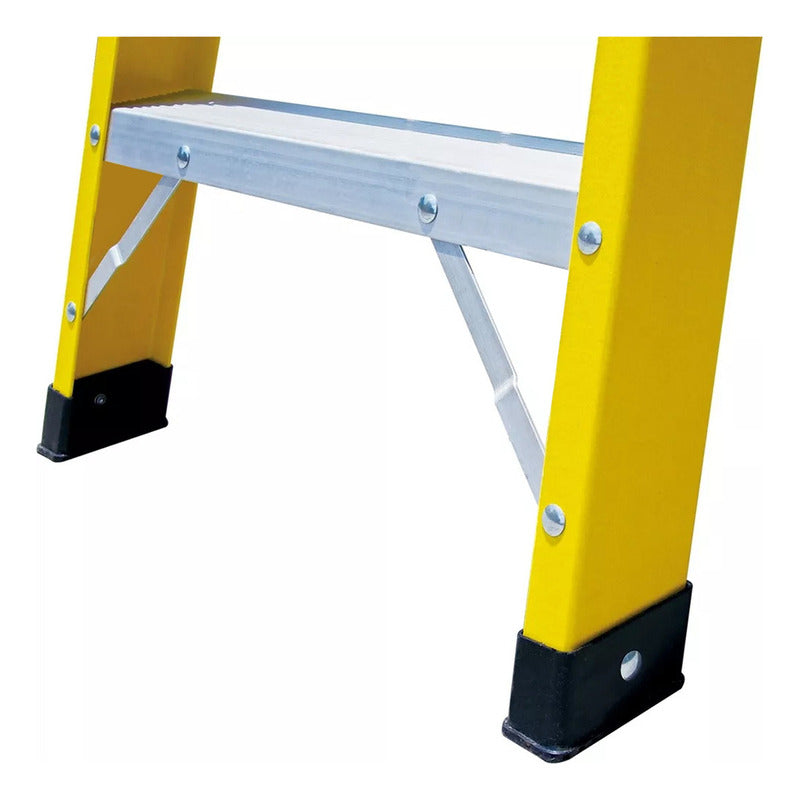Escalera Fibra De Vidrio Industrial 1.2mts 4 Peldaños 150kg