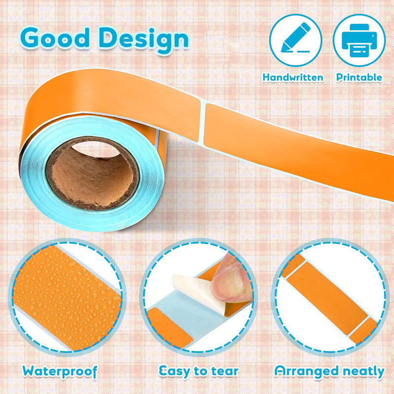 Etiquetas Adhesivas Térmicas 100x150mm Rollo 500u Naranja