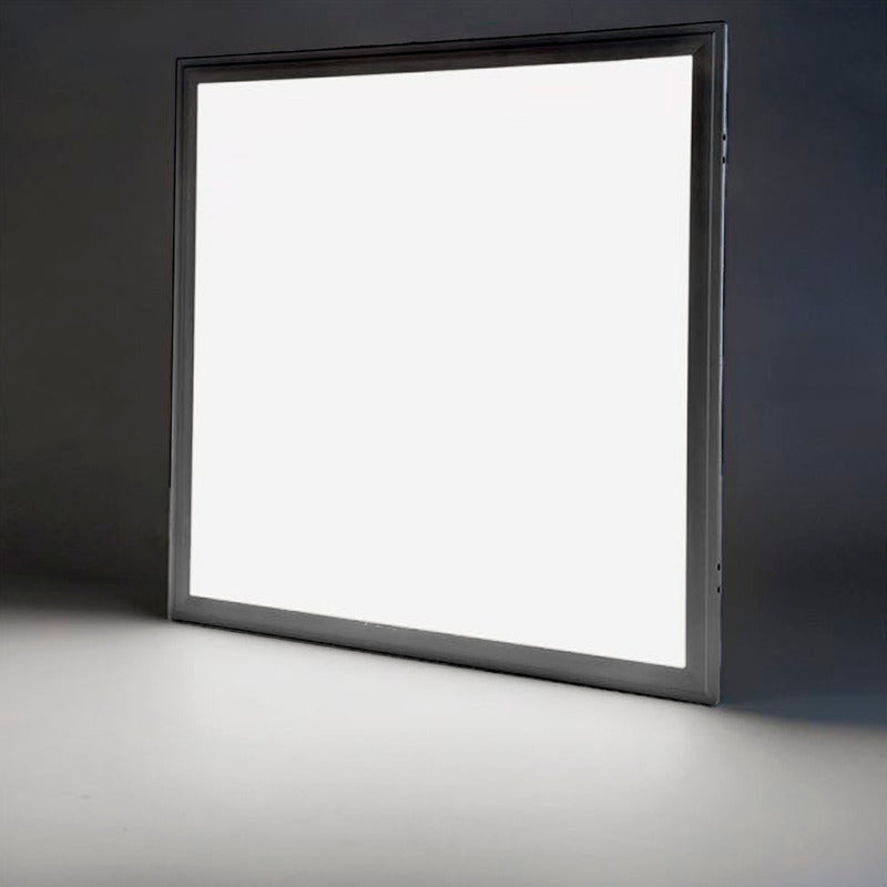 6 Panel Led 60x60cm Sobrepuesto Cuadrado 48w Luz Fría Negro