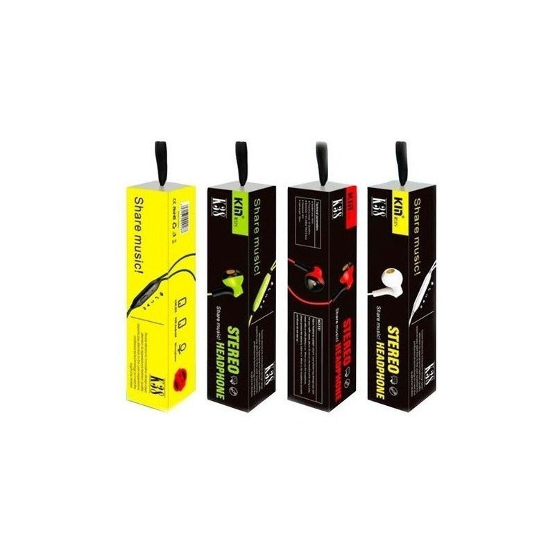 Audífonos Manos Libres Jack 3.5mm Alta Calidad K38 Kin