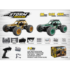 Auto A Control Remoto Offroad Wind Speed 2.4ghz Rustico