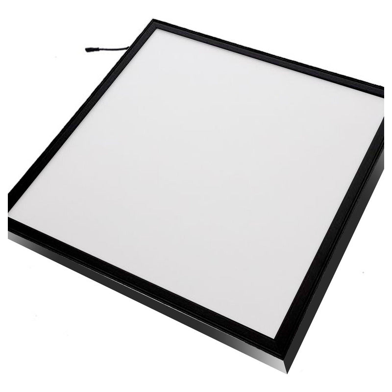 3 Panel Led 60x60cm Sobrepuesto Cuadrado 48w Luz Fría Negro
