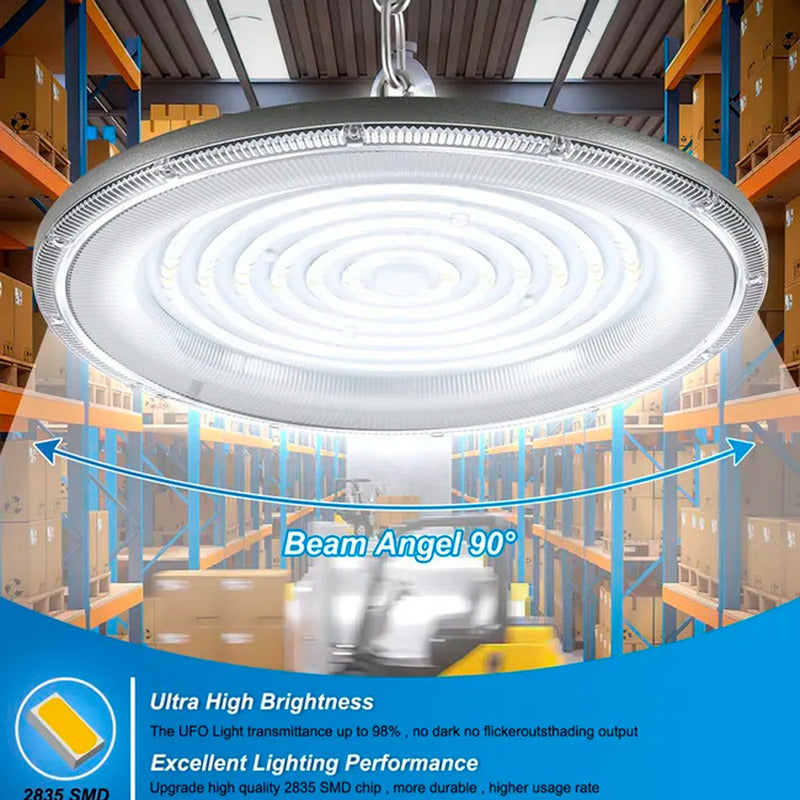 3 Foco Plafon 300w Ip65 Industrial Techo Campana Luz Fría