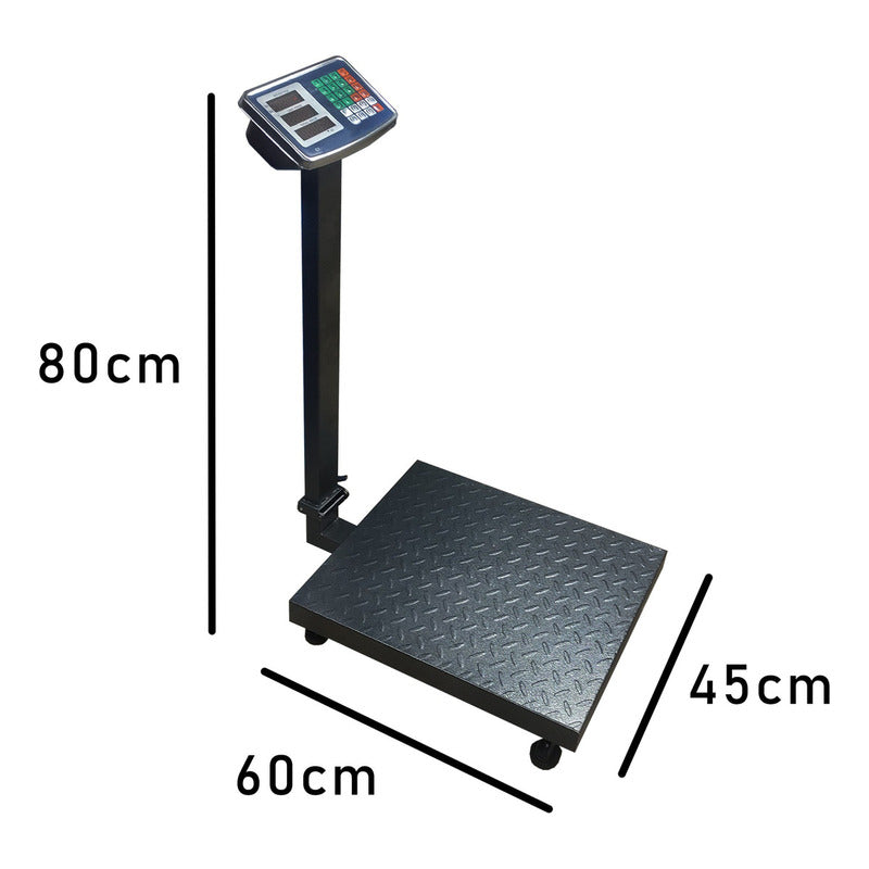 Balanza Industrial Digital 500kg Recargable con Brazo y Pantalla LED