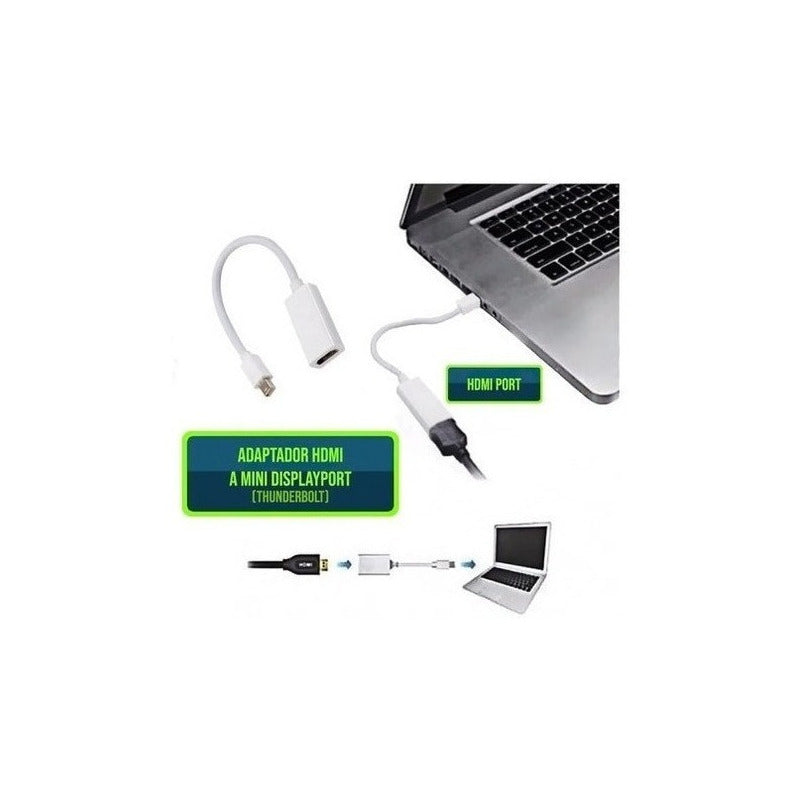 Adaptador Cable Thunderbolt Mini Displayport A Hdmi Mac 1080