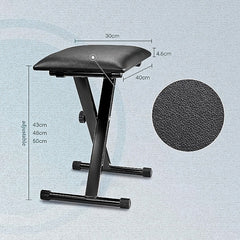 Asiento Sillin Piso Taburete Para Piano Teclado Plegable Ecocuero