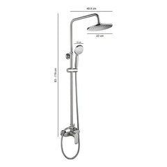 Columna De Ducha Acero Inoxidable Redondo 2 Salidas De Agua