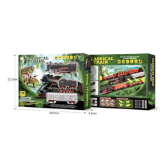 Juguete Tren Y Dinosaurio Electrico 32 Pcs Vagones Rieles